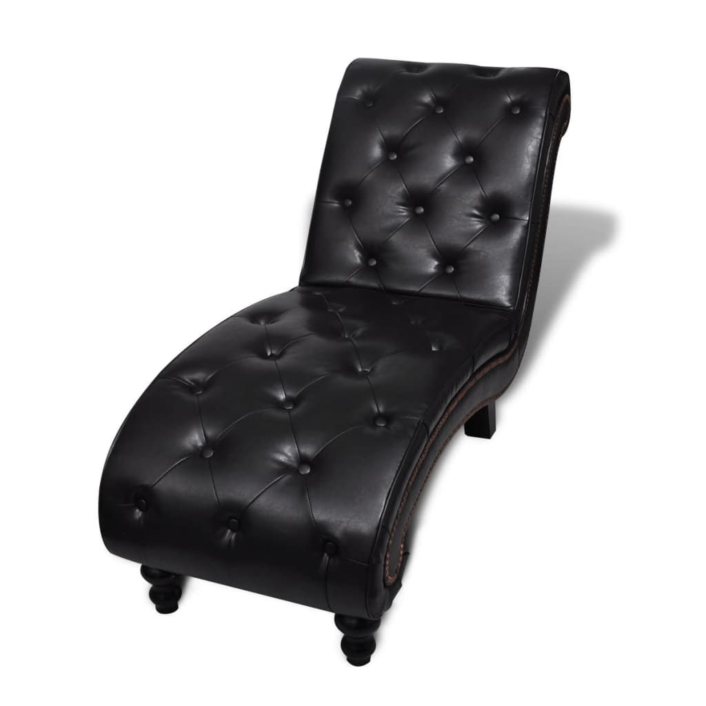 vidaXL Chaise Longue Brown Faux Leather