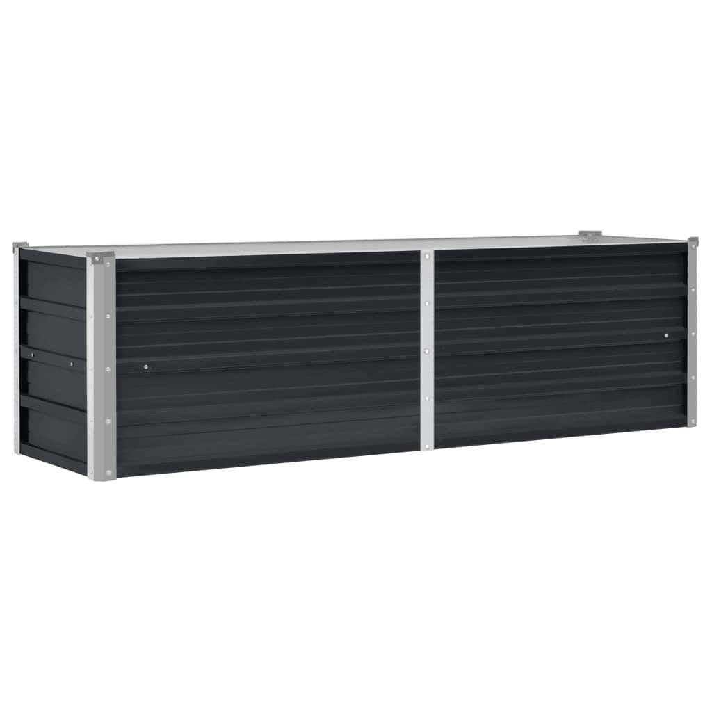 vidaXL Garden Raised Bed Anthracite 160x40x45 cm Galvanised Steel