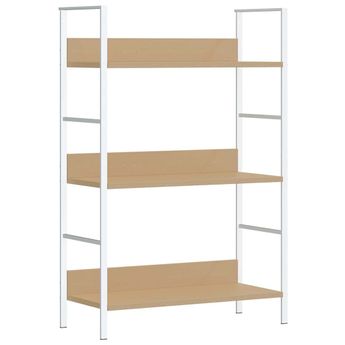vidaXL 3-Layer Book Shelf Oak 60x27.6x90.5 cm Engineered Wood