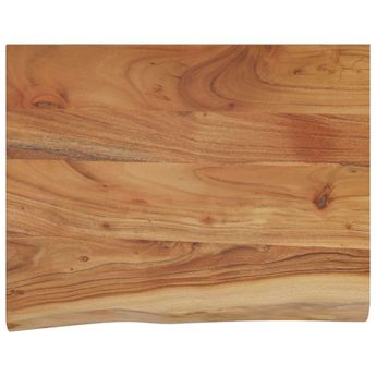 vidaXL Wall Shelf 19.7"x15.7"x1" Rectangular Solid Wood Acacia Live Edge