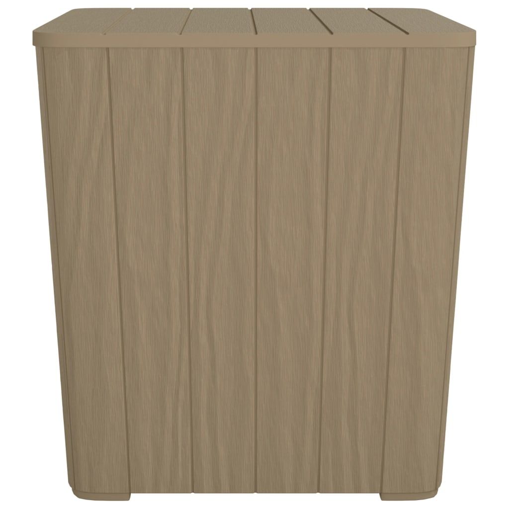 vidaXL Patio Table with Removable Lid Light Brown Polypropylene