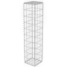 vidaXL Gabion Wall with Covers Galvanised Steel 20x20x100 cm