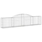 vidaXL Arched Gabion Basket 300x30x60/80 cm Galvanised Iron