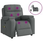 vidaXL Massage Recliner Chair Dark Grey Fabric
