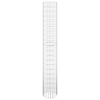 vidaXL Circular Gabion Pole Galvanised Steel Ø30x200 cm
