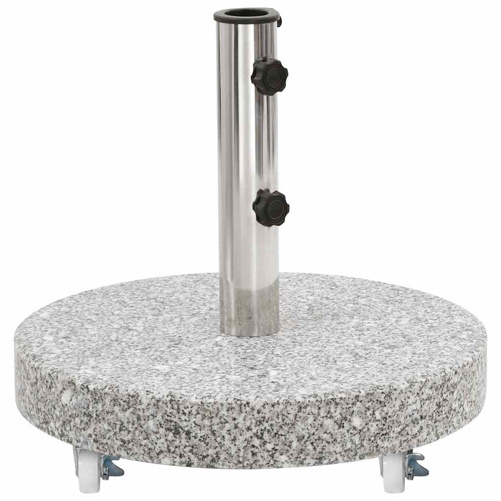 vidaXL Parasol Base Granite 66.1 lb Round Gray