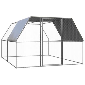vidaXL Outdoor Chicken Cage 9.8'x13.1'x6.6' Galvanized Steel