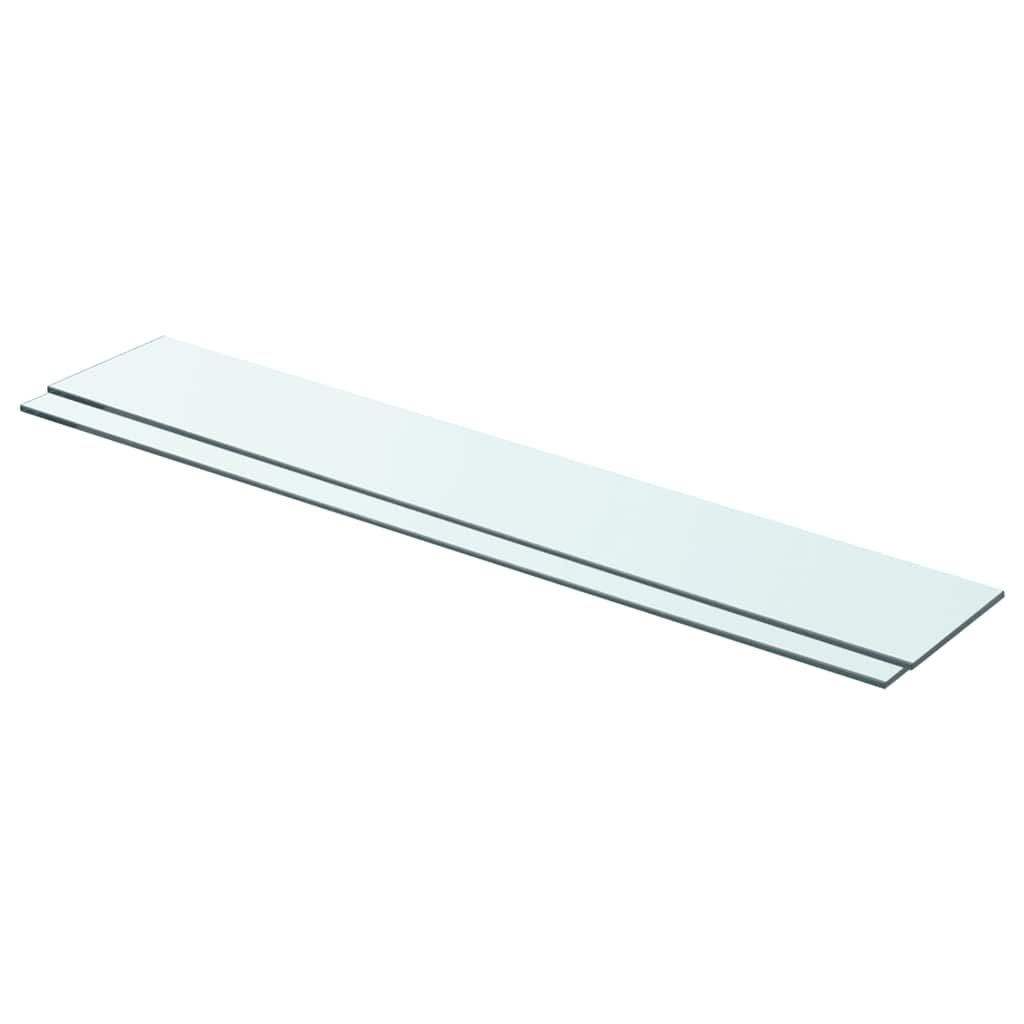vidaXL Shelves 2 pcs Panel Glass Clear 31.5"x4.7"