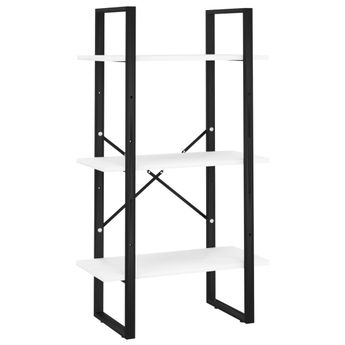 vidaXL Storage Shelf White 23.6"x11.8"x41.3" Engineered Wood
