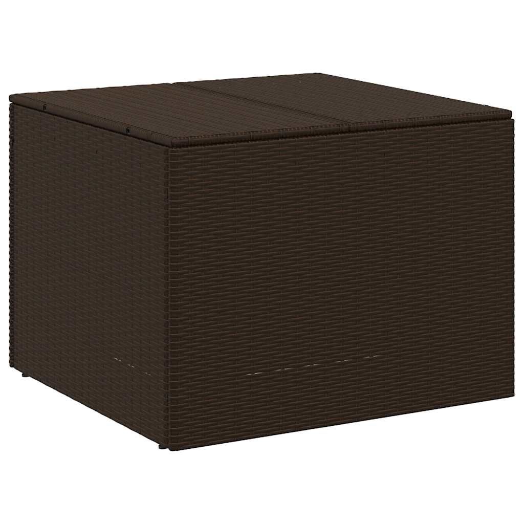 vidaXL Garden Storage Box Brown 76.9 Gal Poly Rattan