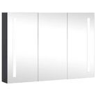 vidaXL LED Bathroom Mirror Cabinet 35"x5.5"x24.4"