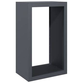 vidaXL Firewood Rack Anthracite 23.6"x15.7"x39.4" Steel