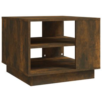 vidaXL Coffee Table Smoked Oak 55x55x43 cm Engineered Wood