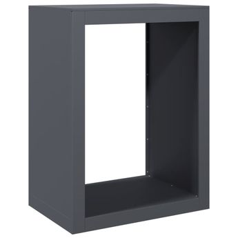 vidaXL Firewood Rack Anthracite 23.6x15.7x31.5" Steel