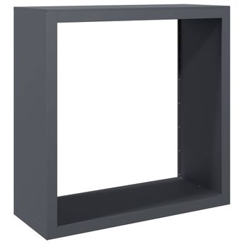 vidaXL Firewood Rack Anthracite 39.4"x15.7"x39.4" Steel