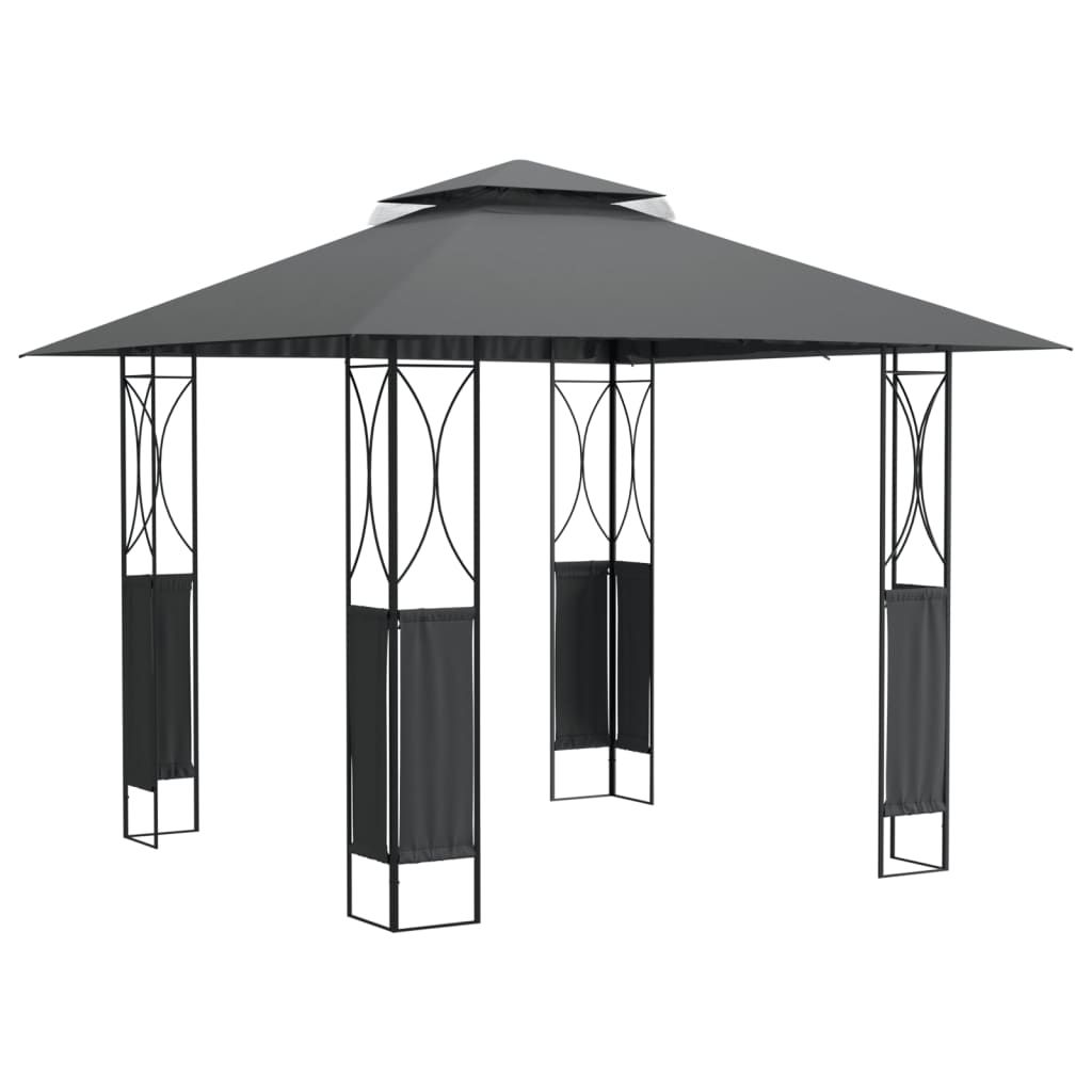 vidaXL Gazebo with Roof Anthracite 118.1"x118.1"x106.3" Steel