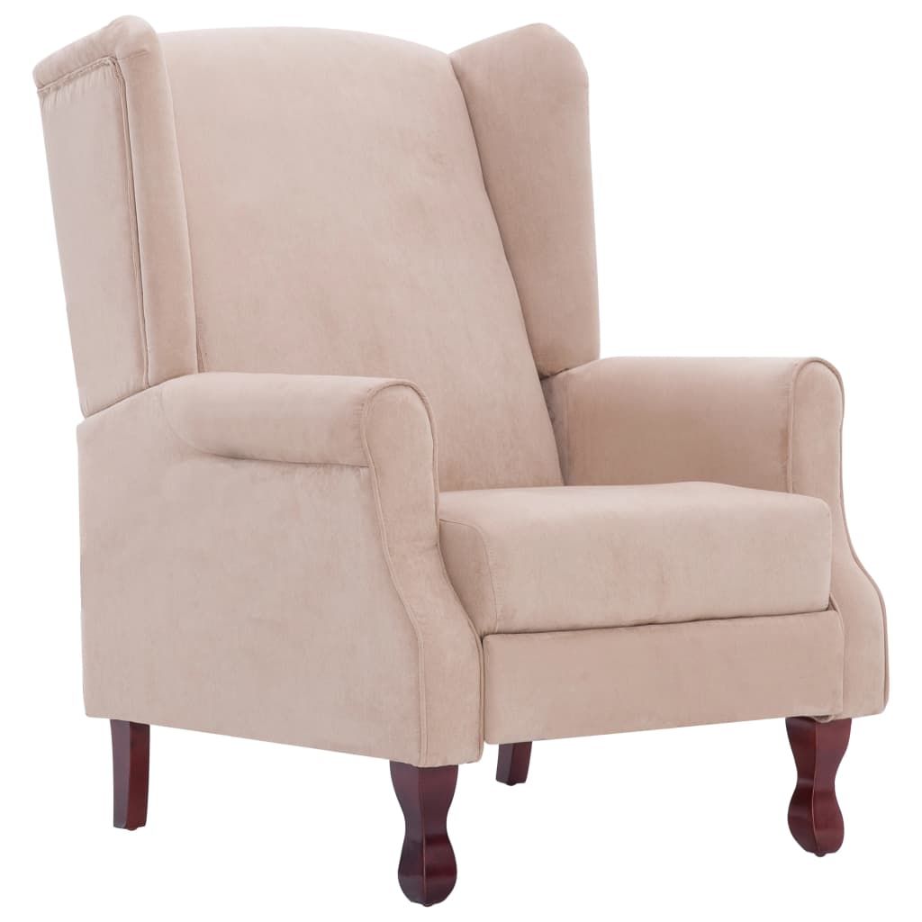 vidaXL Recliner Cream Fabric