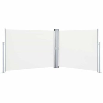 vidaXL Retractable Side Awning Cream 55.1"x393.7"