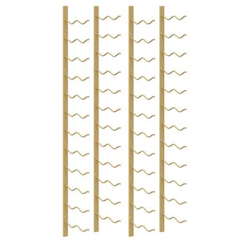 vidaXL Wall Mounted Wine Rack for 24 Bottles 2 pcs Gold Iron