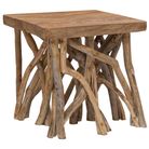 vidaXL Log Coffee Table 15.7"x15.7"x15.7" Mixed Recycled Wood