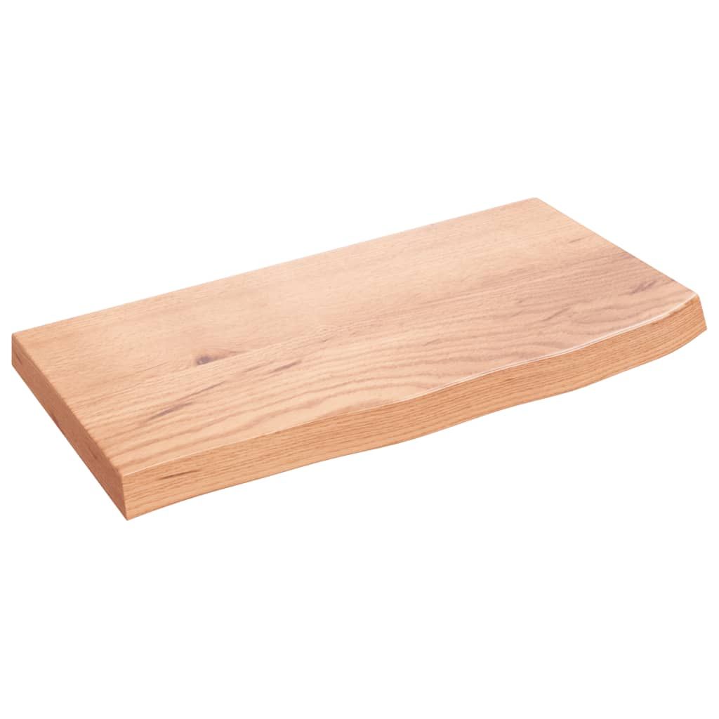 vidaXL Bathroom Countertop Light Brown 23.6"x11.8"x(0.8"-1.6") Treated Solid Wood