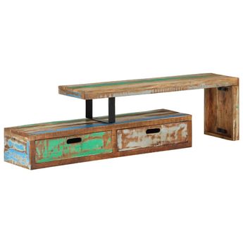 vidaXL TV Stand (46.5"â78.7") x 11.8" x 15.7" Solid Wood Reclaimed