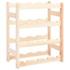 vidaXL Wine Rack for 16 Bottles Pinewood