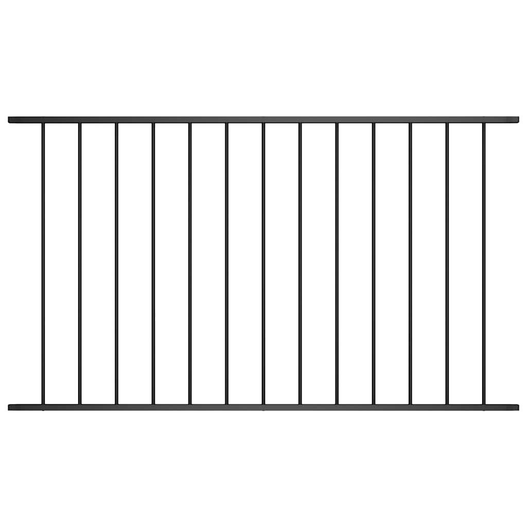 vidaXL Fence Panel Woerden Powder-coated Steel 1.7x0.75 m Black