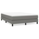 vidaXL Box Spring Bed Frame Dark Grey Full Fabric (US Only)