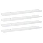 vidaXL Wall Shelves 4 pcs High Gloss White 31.5"x3.5"x1.2"