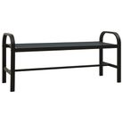 vidaXL Patio Bench 49" Steel and WPC Black