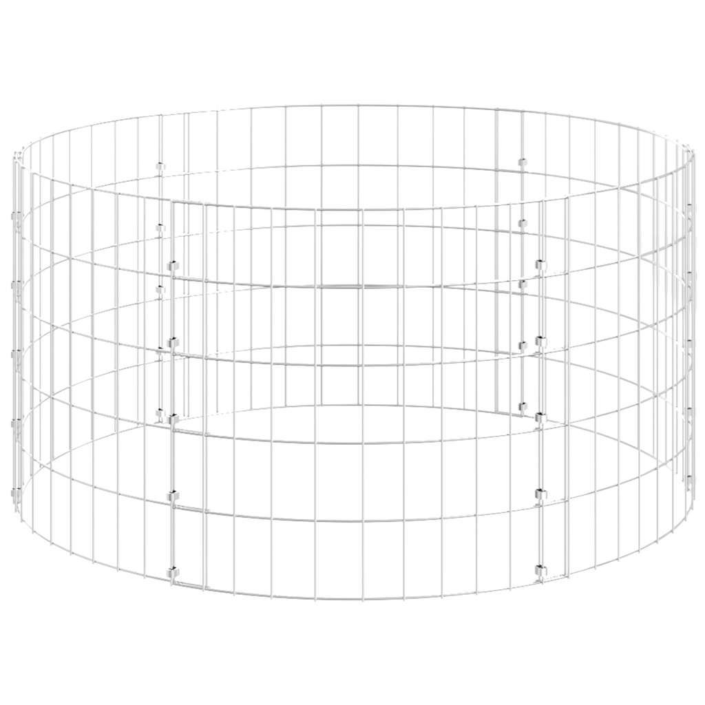 vidaXL Circular Gabion Pole Galvanized Steel Ã39.4"x19.7"