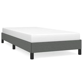 vidaXL Bed Frame without Mattress Dark Gray 39.4"x79.9" Twin XL Fabric