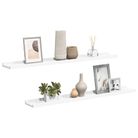 vidaXL Picture Frame Ledge Shelves 2 pcs White 31.5"x3.5"x1.2" MDF