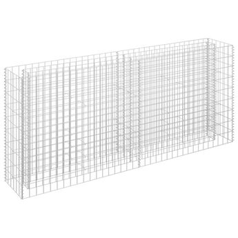 vidaXL Gabion Raised Bed Galvanized Steel 70.9"x11.8"x35.4"