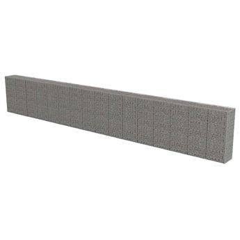vidaXL Gabion Wall with Covers Galvanised Steel 900x50x150 cm