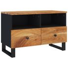 vidaXL TV Stand 27.6"x13"x18.1" Solid Wood Acacia