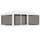 vidaXL Party Tent with 4 Mesh Sidewalls 13.1'x19.7' White