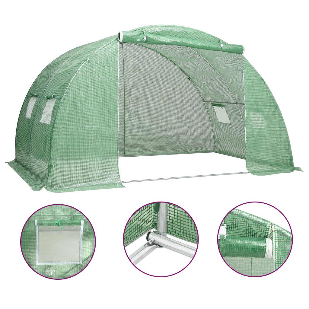 vidaXL Greenhouse 86.1 ftÂ² 6.6'x13.1'x6.6'