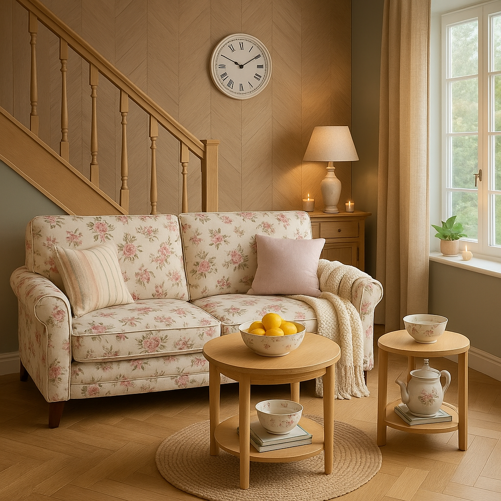 Country style for a cozy living room