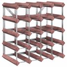 vidaXL Wine Rack for 20 Bottles Brown Solid Wood Pine