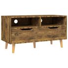 vidaXL TV Stand Smoked Oak 35.4"x15.7"x19.1" Engineered Wood