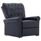 vidaXL Reclining Chair Black Faux Leather