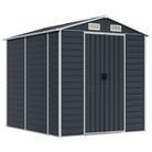 vidaXL Garden Shed Anthracite 191x215x198 cm Galvanised Steel