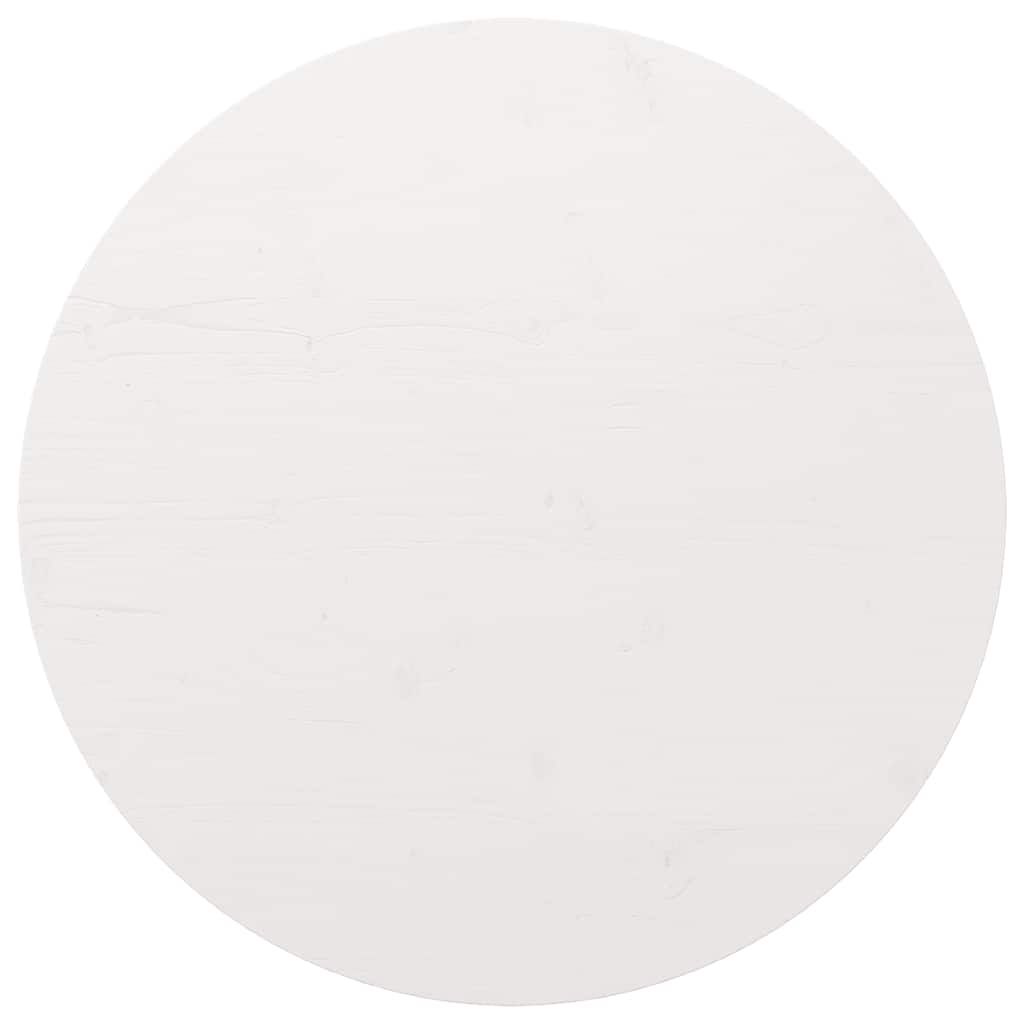 vidaXL Table Top White Ø90x2.5 cm Solid Wood Pine