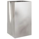 vidaXL Planter Silver 16.5"x15"x29.5" Stainless Steel