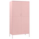 vidaXL Wardrobe Pink 35.4"x19.7"x70.9" Steel