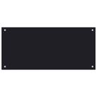 vidaXL Kitchen Backsplash Black 35.4"x15.7" Tempered Glass