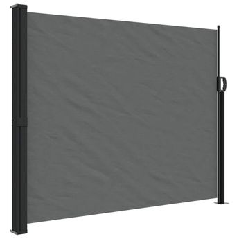 vidaXL Retractable Side Awning Anthracite 63"x196.9"