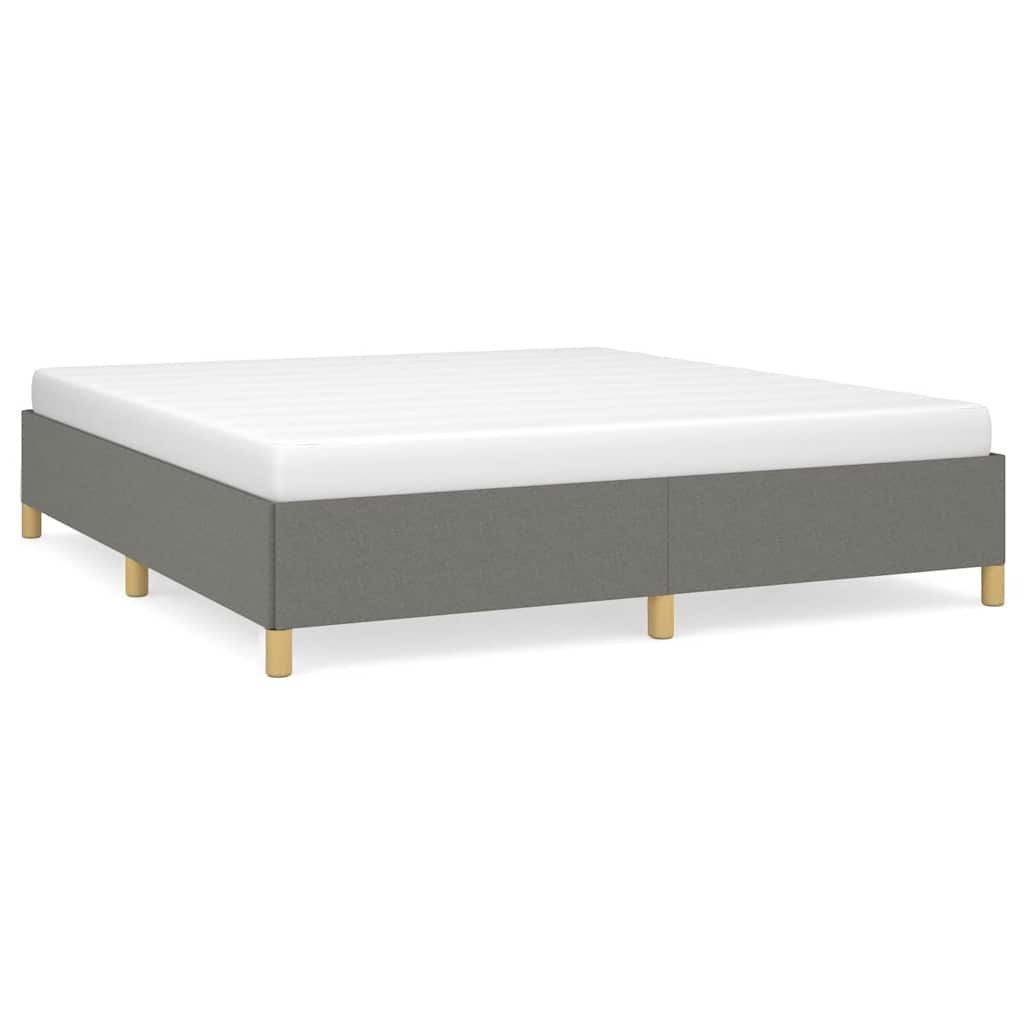 vidaXL Bed Frame without Mattress Dark Gray California King Fabric